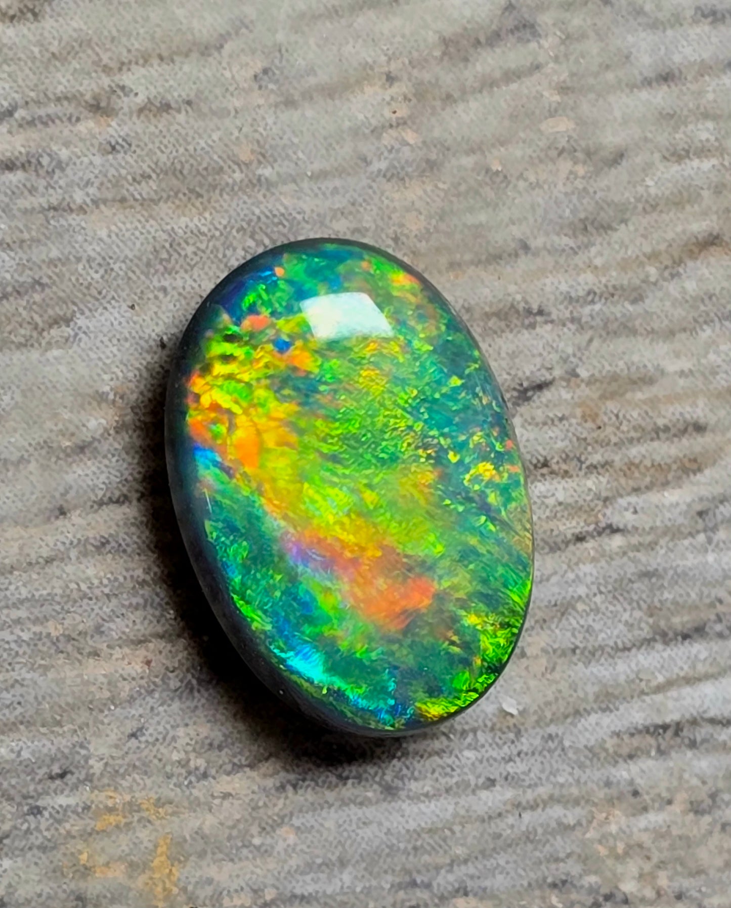 Neon Bright 3.65 cts Black Opal
