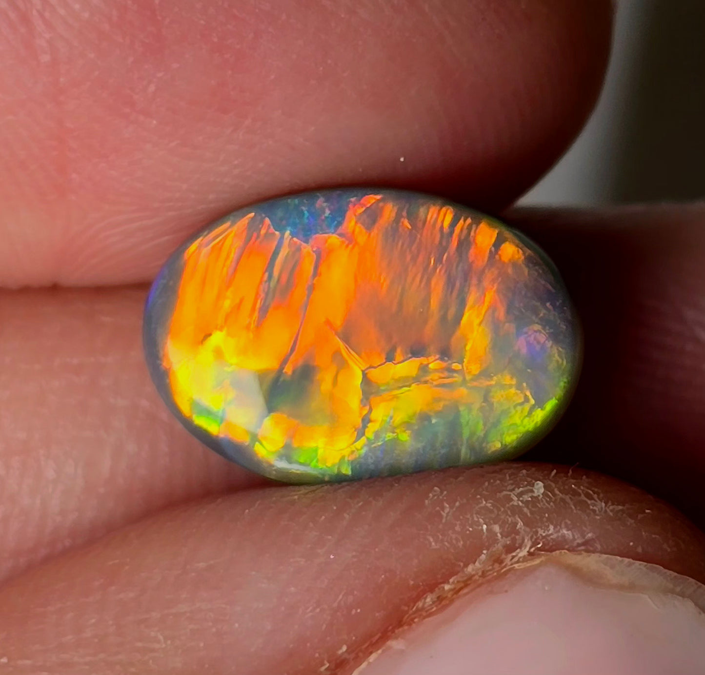 Neon Bright 2.96 Cts Dark Opal