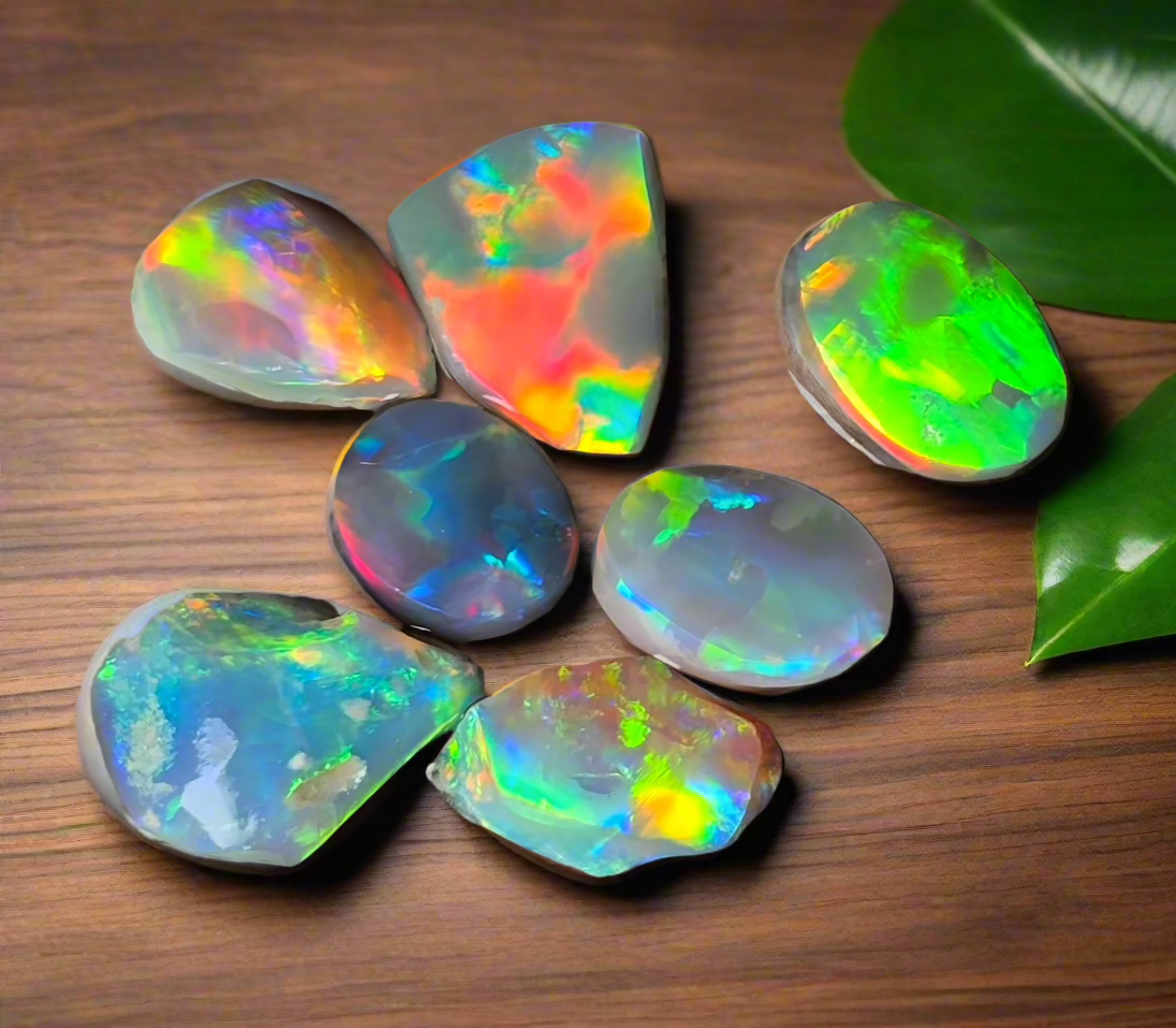 NEON BRIGHT Rough Opal Lot 18.9 Carats RUBBED