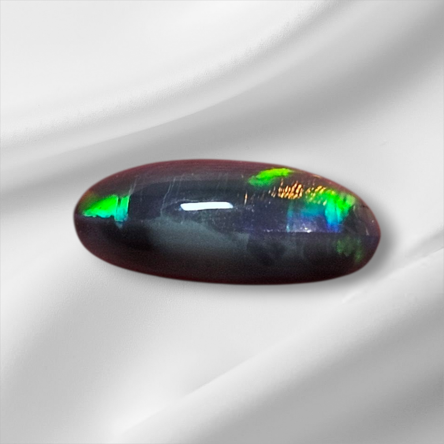 1.50 ct Black Crystal Opal Gem from Lightning Ridge