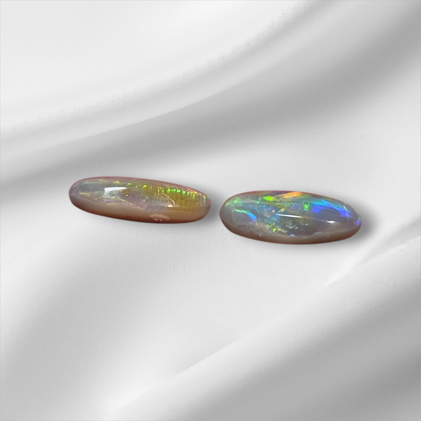 2.45 ct Semi-Black Opal Gem Pair from Lightning Ridge