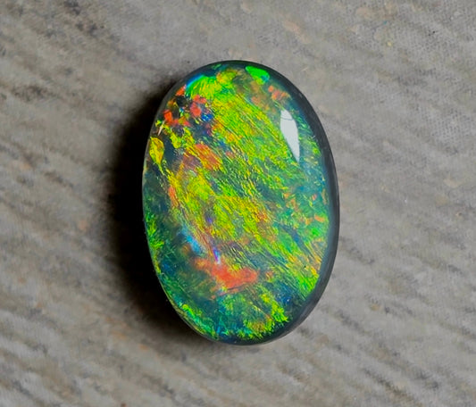 Neon Bright 3.65 cts Black Opal