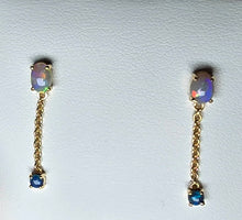 Load image into Gallery viewer, Super Elegant Australian Opal Gold Earrings
