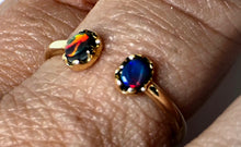 Load image into Gallery viewer, Coogee Ring Black Opal 14K Yellow Gold
