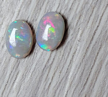 Load image into Gallery viewer, Semi Black Opal Pair Ready to be set
