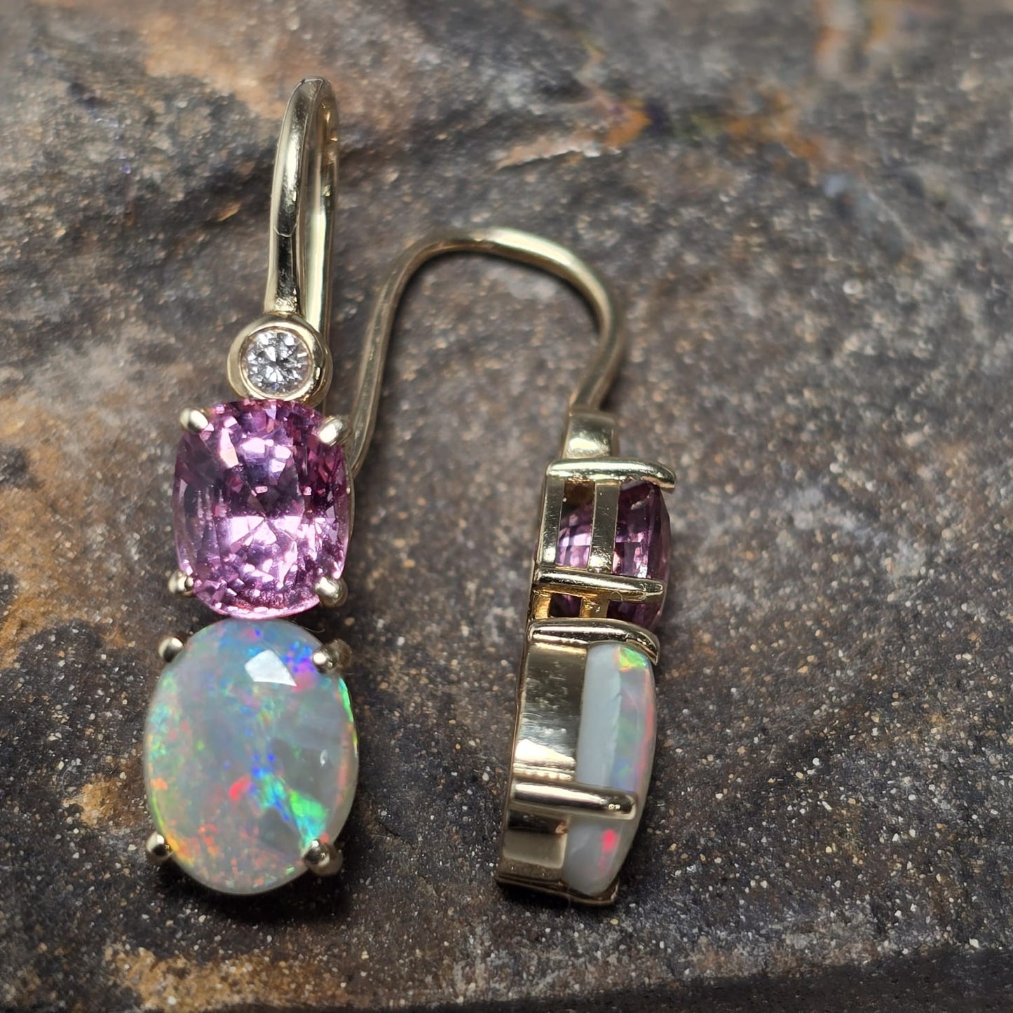 Tourmaline and Diamond earrings