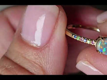 Load and play video in Gallery viewer, BONDI Ring Opal 14K Yellow Gold
