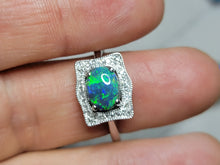 Load image into Gallery viewer, Australian Opal White Gold Ring
